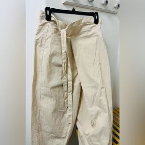 Zara Beautiful Winter White Wrap Pants